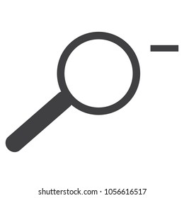 Vector icon zoom out. Magnifying glass sign, symbol