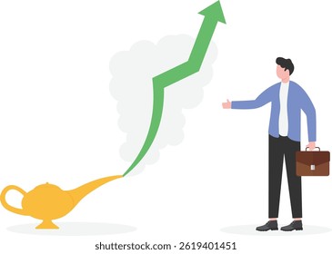 Vector IconBusinessmen set their business goals to help them reach the top in the market,

