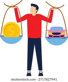 Vector IconGastos mensuales como préstamo de vivienda. alquiler de casa, pago de coche, factura de agua, factura de luz, teléfono. factura de impuestos, pago de prima de seguro de vida.

