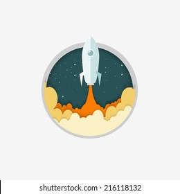 Vector Icon.Rocket