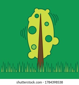 Vector icons of abstract trees