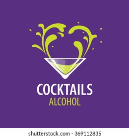 vector icons of alcoholic drinks by the glass