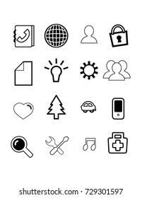 Vector icons for any digital interface or printing. 