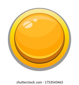 Vector icons. For applications, sites Yellow button. Round shape