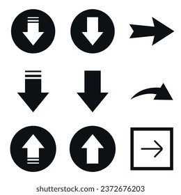 Vector icons of arrows and pointers. Elements for your website design, etc.