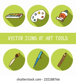 Vector icons art tools set, eps8.