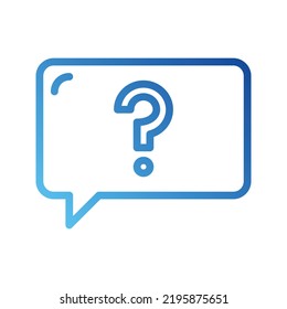 Vector Icons Ask Message Lineal Gradient Style. Pixel Perfect and Editable Stroke.