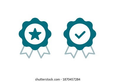 Vector icons of awards, sign of encouragement