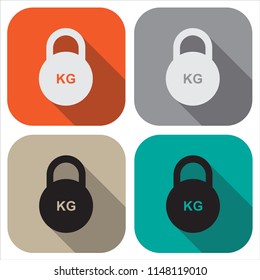 Vector Icons. Badge weight. Spotr. Badge in a flat design. For the web concept and mobile devices.