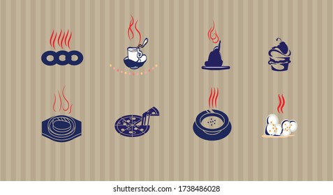 Vector Icons Bakeries and food icons