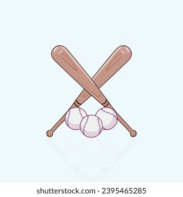 Vektorsymbole von gekreuzten Baseballbällen