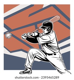 vector icons of baseball bats and balls crossed