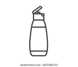 Vector icons of beauty, cosmetics and care. Bottle, jar, shower gel, face cream, body lotion, spray, ointment, paste.