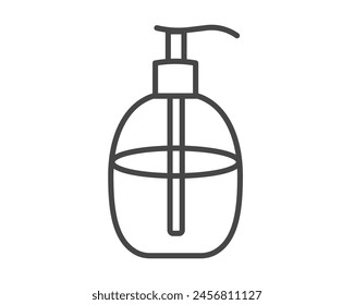 Vector icons of beauty, cosmetics and care. Bottle, jar, shower gel, face cream, body lotion, spray, ointment, paste.