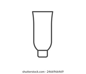 Vector icons of beauty, cosmetics and care. Bottle, jar, shower gel, face cream, body lotion, spray, ointment, paste.