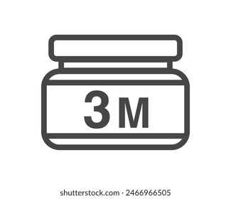 Vector icons of beauty, cosmetics and care with expiration date, validity. Bottle, jar, shower gel, face cream, body lotion, spray, ointment, paste.