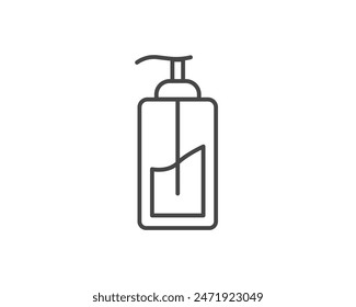 Vector icons of beauty, cosmetics and care. Bottle, jar, shower gel, face cream, body lotion, spray, ointment, paste.