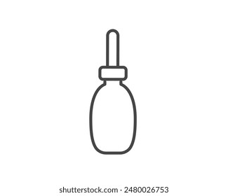 Vector icons of beauty, cosmetics and care. Bottle, jar, shower gel, face cream, body lotion, spray, ointment, paste.