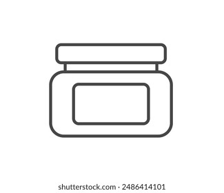 Vector icons of beauty, cosmetics and care. Bottle, jar, shower gel, face cream, body lotion, spray, ointment, paste.
