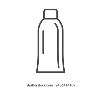 Vector icons of beauty, cosmetics and care. Bottle, jar, shower gel, face cream, body lotion, spray, ointment, paste.