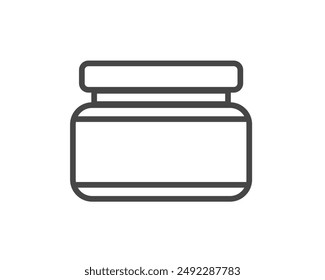 Vector icons of beauty, cosmetics and care. Bottle, jar, shower gel, face cream, body lotion, spray, ointment, paste.