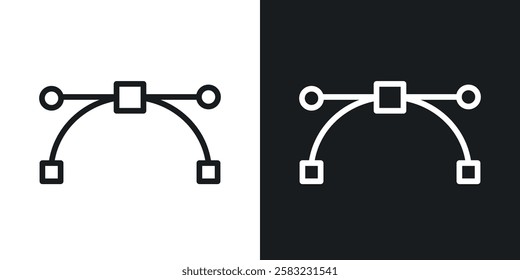 Vector icons in black and white liner strokes for web design.