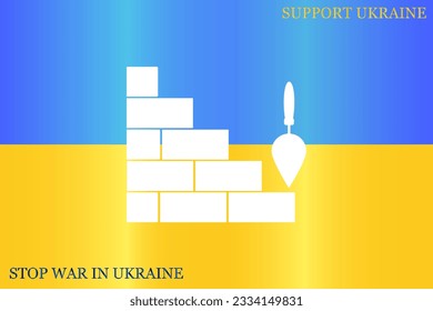 Vector icons brickwork and building trowel