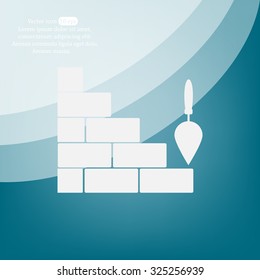 Vector icons brickwork and building trowel