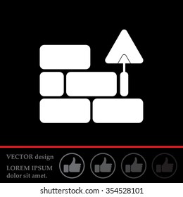 Vector icons brickwork and building trowel
