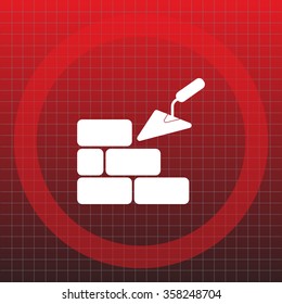 Vector icons brickwork and building trowel