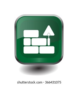 Vector icons brickwork and building trowel