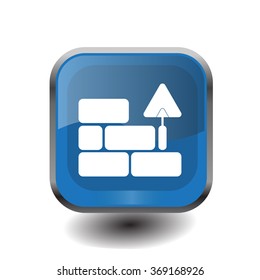 Vector icons brickwork and building trowel