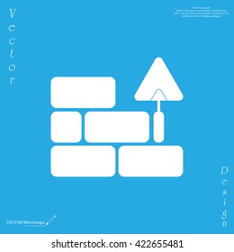 Vector icons brickwork and building trowel