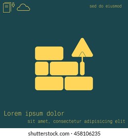 Vector icons brickwork and building trowel