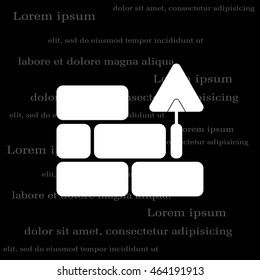 Vector icons brickwork and building trowel