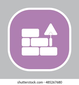Vector icons brickwork and building trowel