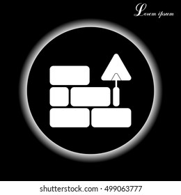 Vector icons brickwork and building trowel
