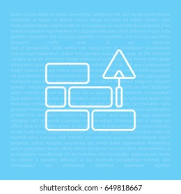 Vector icons brickwork and building trowel