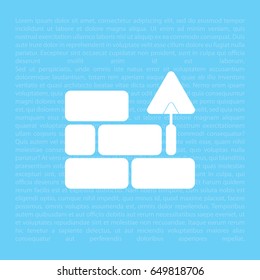 Vector icons brickwork and building trowel