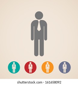 vector icons of businessman or manager