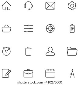 Vector icons and buttons for web  interface or mobile applications. 