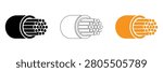 Vector icons of cable cross-sections in black, white, and orange, ideal for tech and engineering concepts