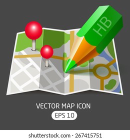 Vector icons cartography