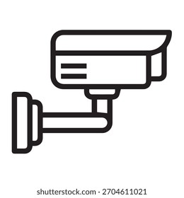 Iconos Del Vector Cctv Estilo Lineal. Trazo de píxel perfecto y editable.