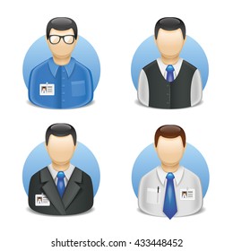 vector icons of characters users employees hierarchy