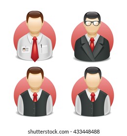 vector icons of characters users employees hierarchy