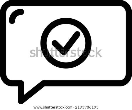 Vector Icons Chat Check Lineal Style. Pixel Perfect and Editable Stroke.	