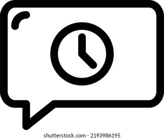 Iconos vectores Estilo Lineal del Reloj de Charla. Pixel Perfecto y Editable Stroke.	