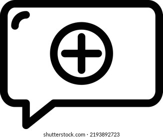 Iconos vectores Chat Plus Lineal Style. Pixel Perfecto y Editable Stroke.