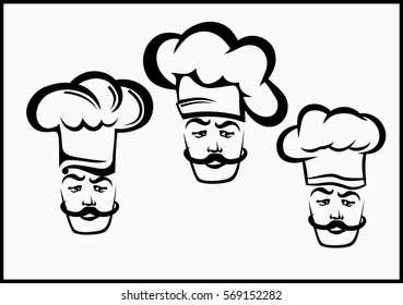 vector icons chefs and hubcaps